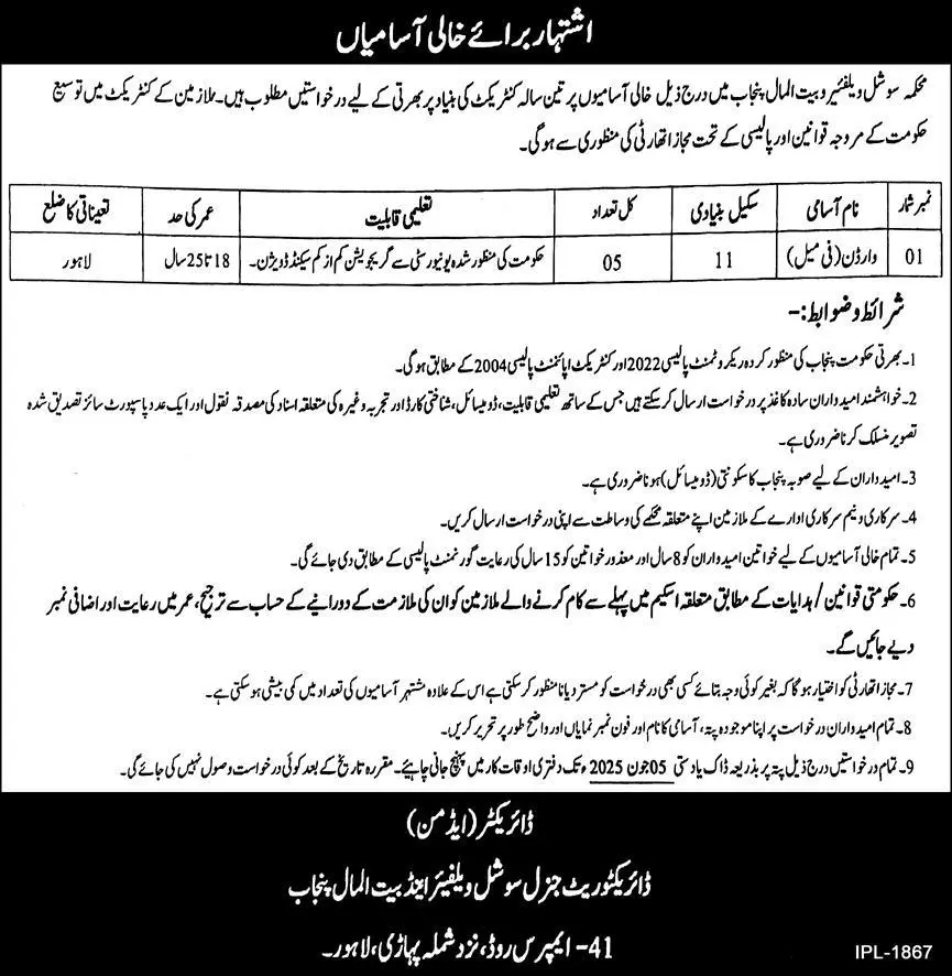 Pakistan Bait ul Mal Jobs 2025 PBM Punjab Apply Online 