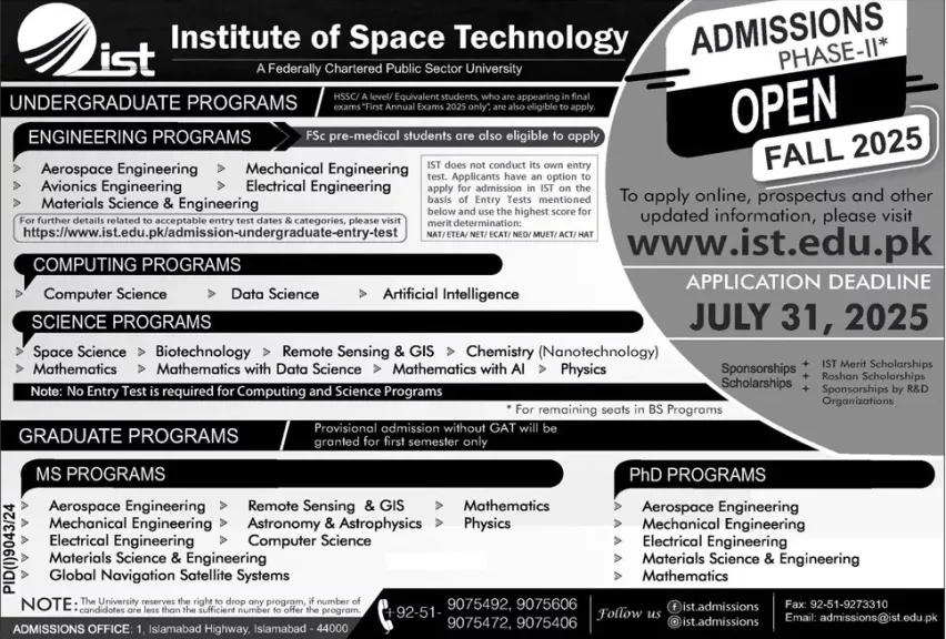 IST Merit List 2025