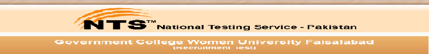 GCWU Faisalabad Recruitment NTS Test 2023 Online Preparations Eligibility Result and Answer Key