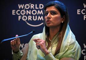 DAVOS/SWITZERLAND, 26JAN12 - Hina Rabbani Khar, Minister of Foreign Affairs of Pakistan is captured during the session 'The Future of South Asia' at the Annual Meeting 2012 of the World Economic Forum in the congress center in Davos, Switzerland, January 26, 2012. Copyright by World Economic Forum swiss-image.ch/Photo by Remy Steinegger