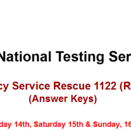 Rescue 1122 NTS Test Answer Key Result 14th, 15th, 16th October