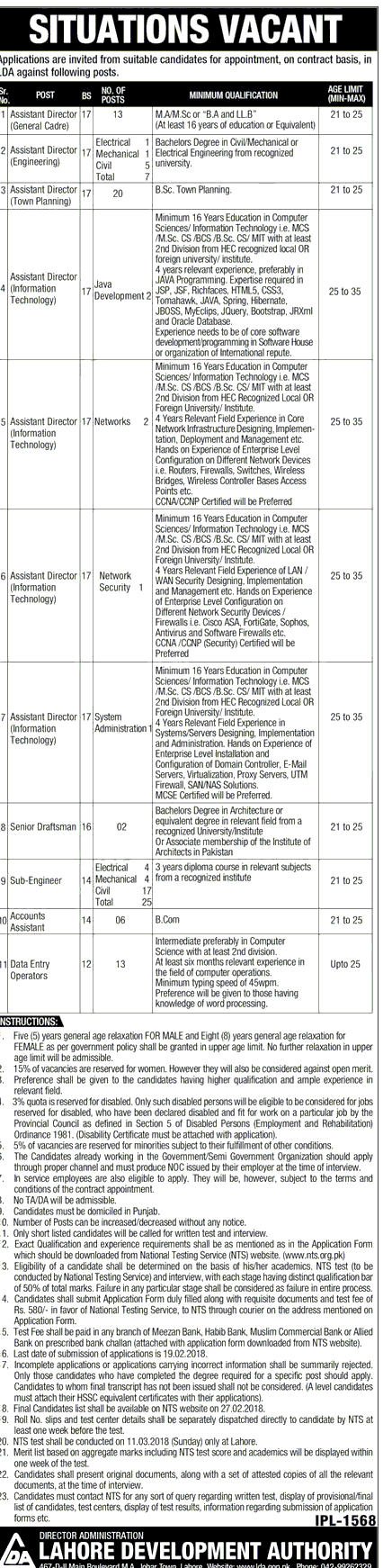 LDA Latest Jobs 2024