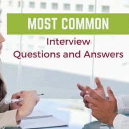 Most Common Questions with Answers Asked in a Job Interview