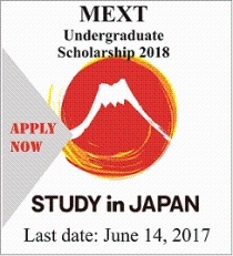 MEXT undergraduate scholarship 2023 offered for intermediate students