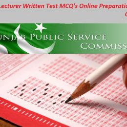 PPSC Lecturer All Subjects Written Test MCQs Online Preparation