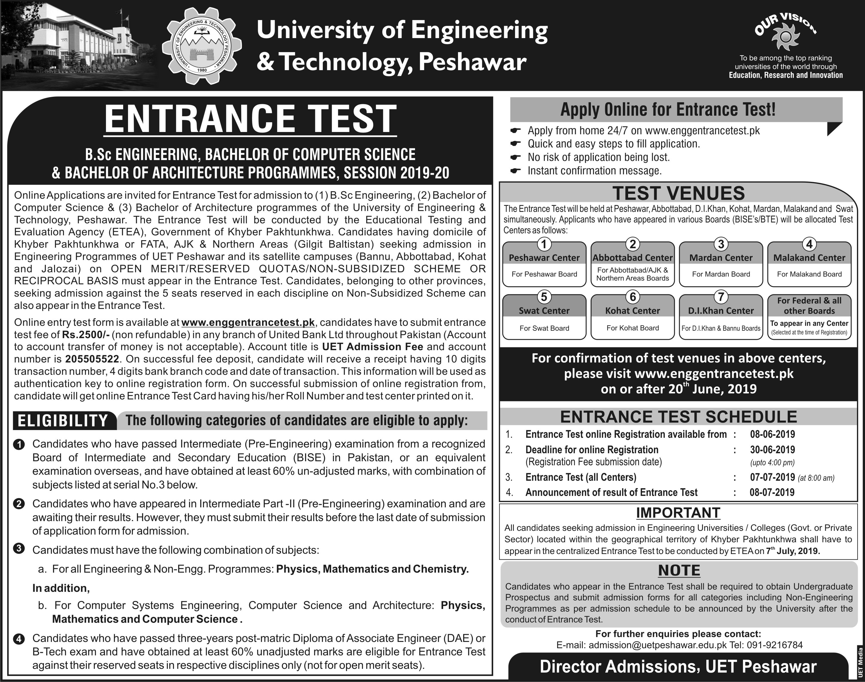 The date of exam was been fixed