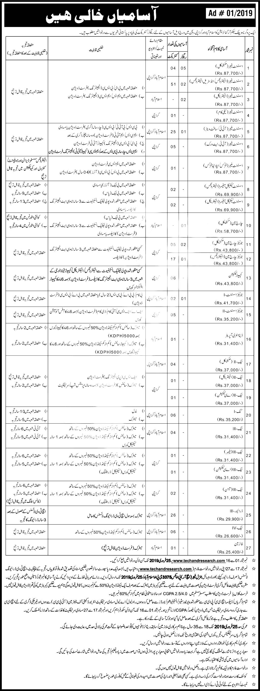 Tech and Research Jobs 2024 Application Form Download Eligibility Criteria Dates