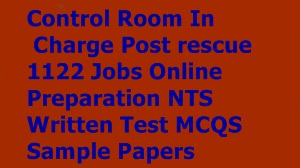 Control Room In Charge Post rescue 1122 Jobs Online Preparation 