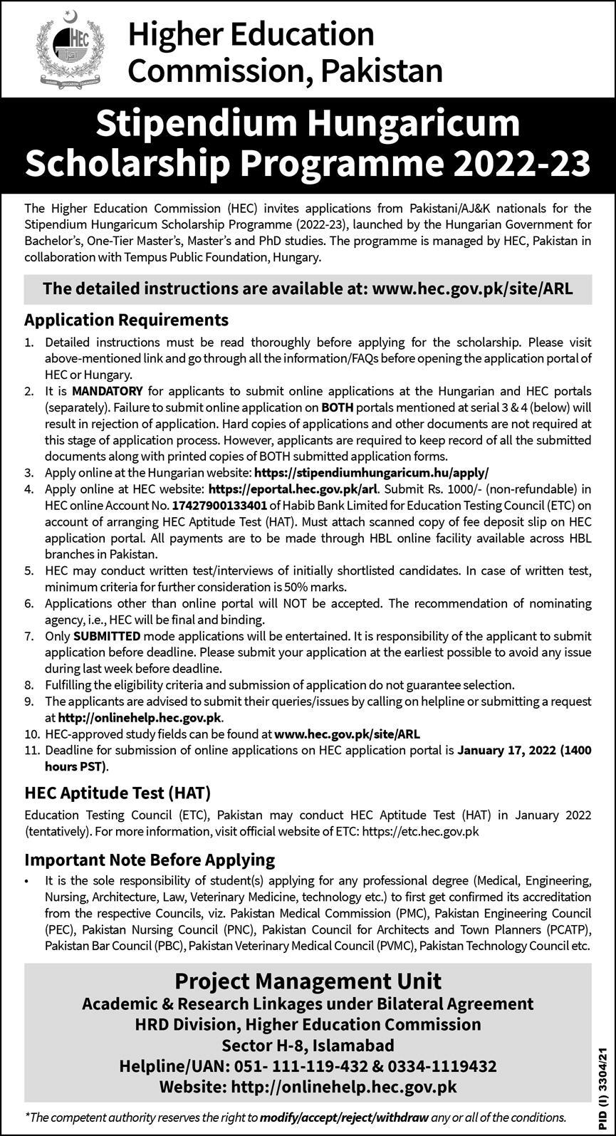 HEC Overseas PhD Scholarships In Pakistan 2023 Eligibility Apply Online Merit List
