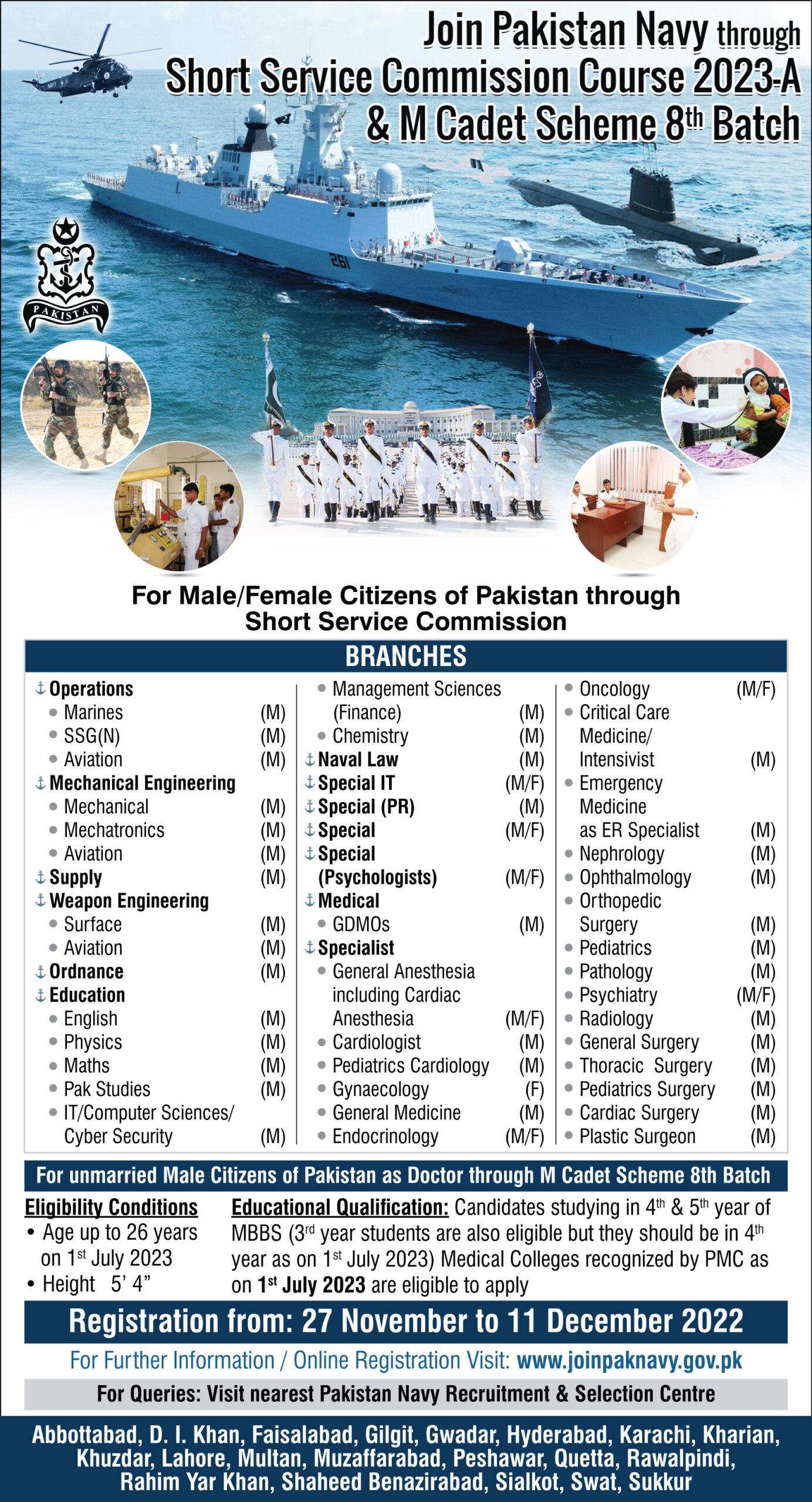 Join Pak Navy Through M Cadet Scheme 2023-A Online Test Preparation