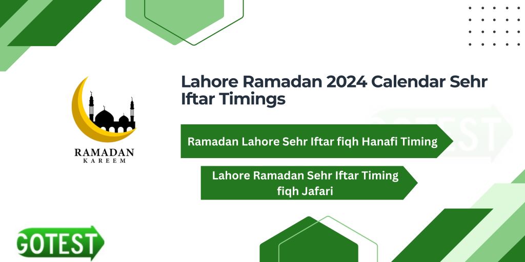 Lahore Ramadan 2024 Calendar Sehr Iftar Timings & Schedule