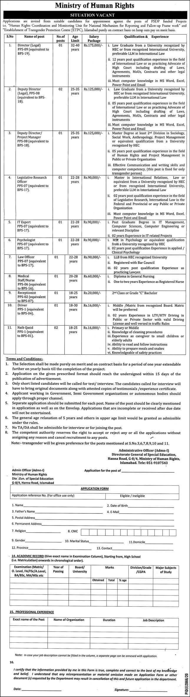 Ministry of Human Rights Jobs Preparation