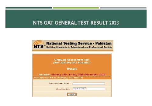 NTS GAT Test 2023 Result and Answer Key