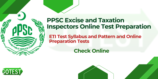 Excise and Taxation Inspectors online test 