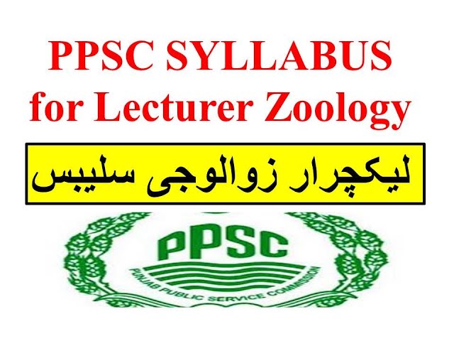 PPSC Syllabus For Zoology Lecturer