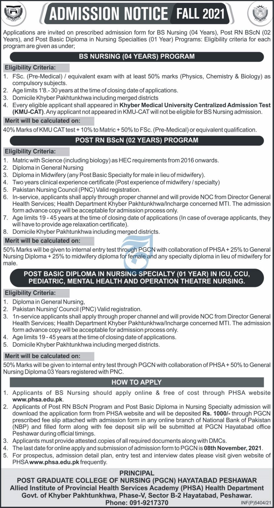 post graduate college nursing hayatabad peshawar