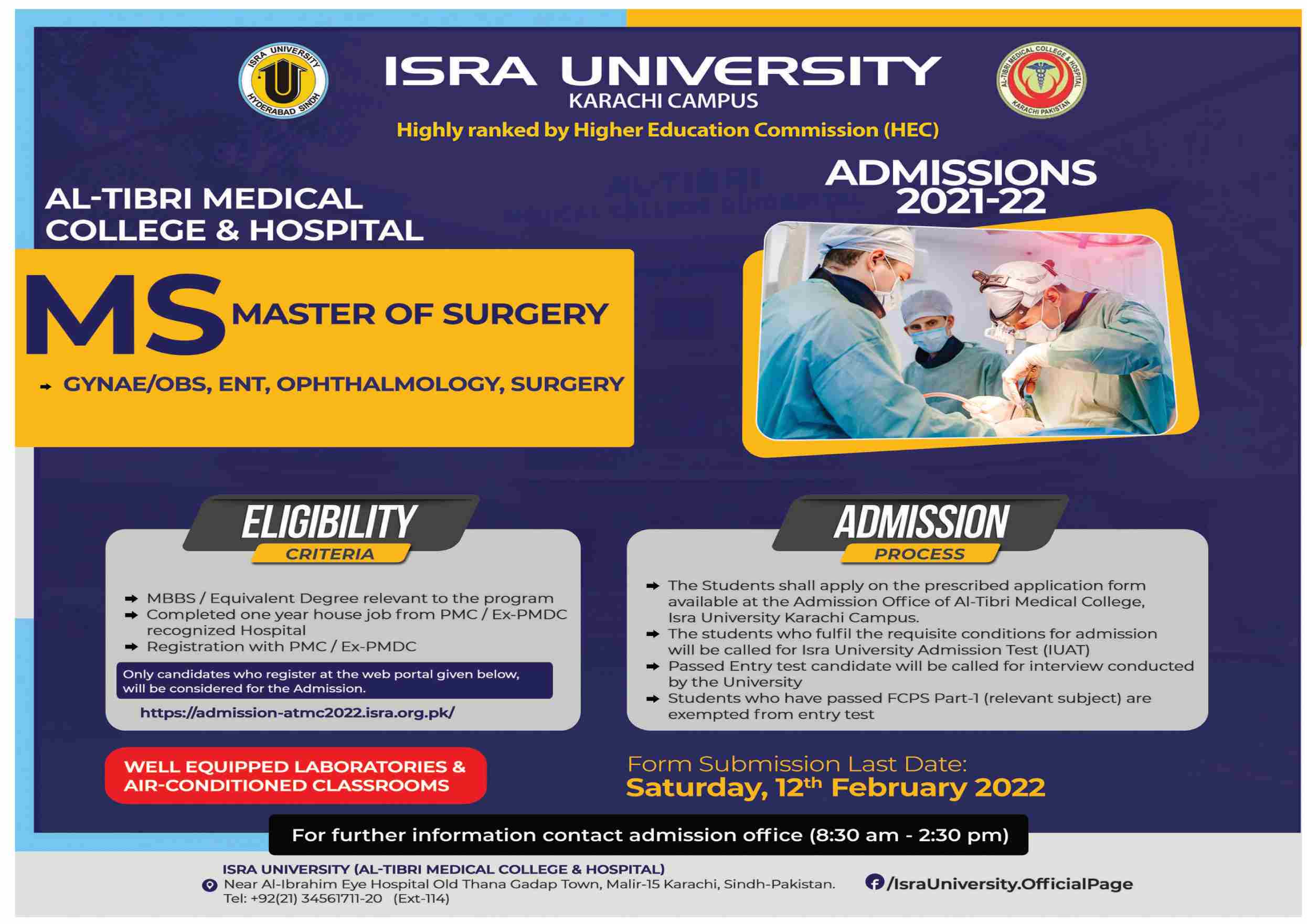 Isra University Merit List 2023 1st 2nd 3rd and final List Check Online