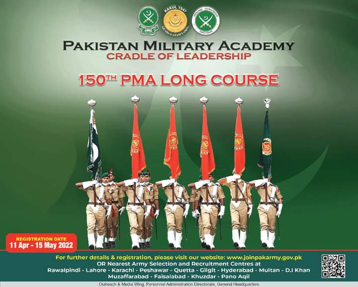 Join Pak Army 150 PMA Long Course 2023 Registration Date Online