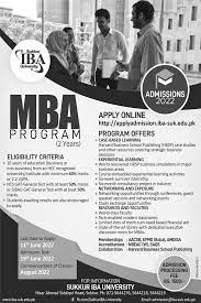 IBA Sukkur MBA Admission 2023 Entry Online Registration Form Dates
