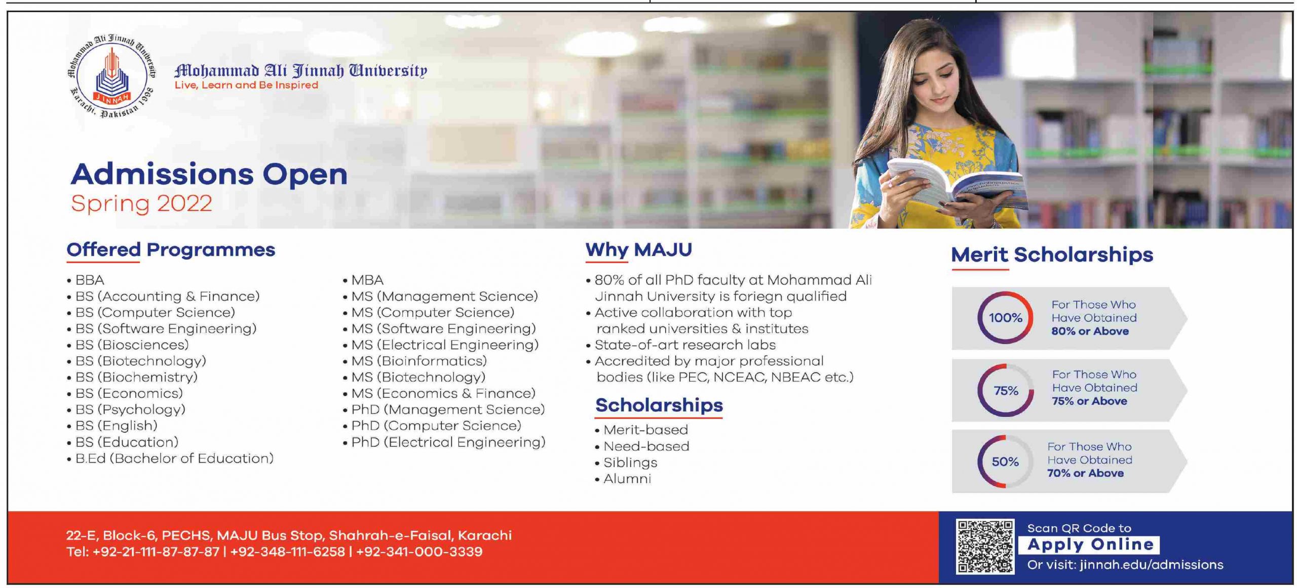 MAJU Merit List 2023 Mohammad Ali Jinnah University