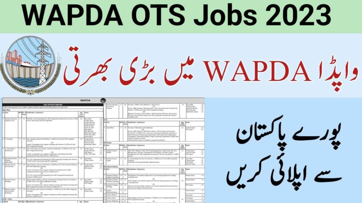 WAPDA OTS Jobs 2023
