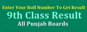 All Punjab Boards Matric 9th Class Result 2024