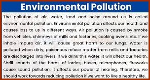 Environmental Pollution Essay