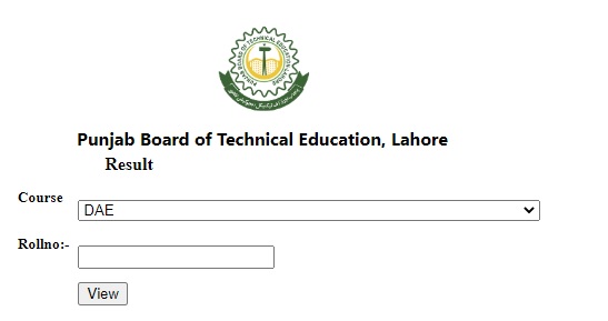 PBTE Lahore DAE Result 2024