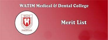 Watim Medical College Merit List 2024