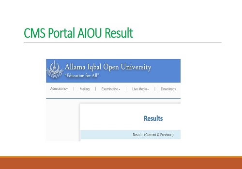 CMS Portal AIOU Result 2024