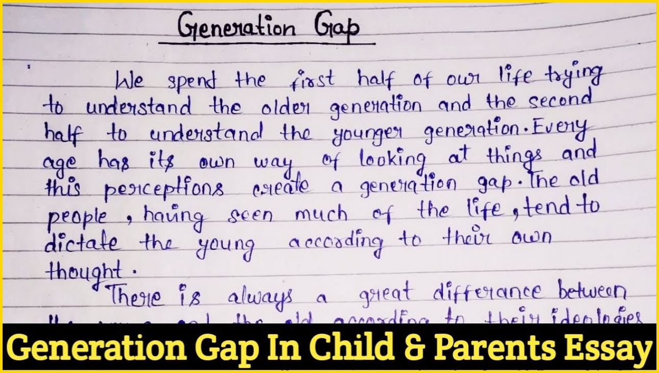 generation gap essay 1500 words