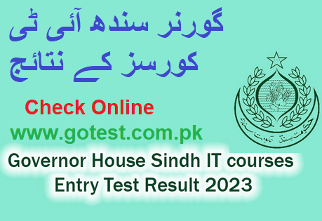 Governor Sindh Free It Courses Result 2024