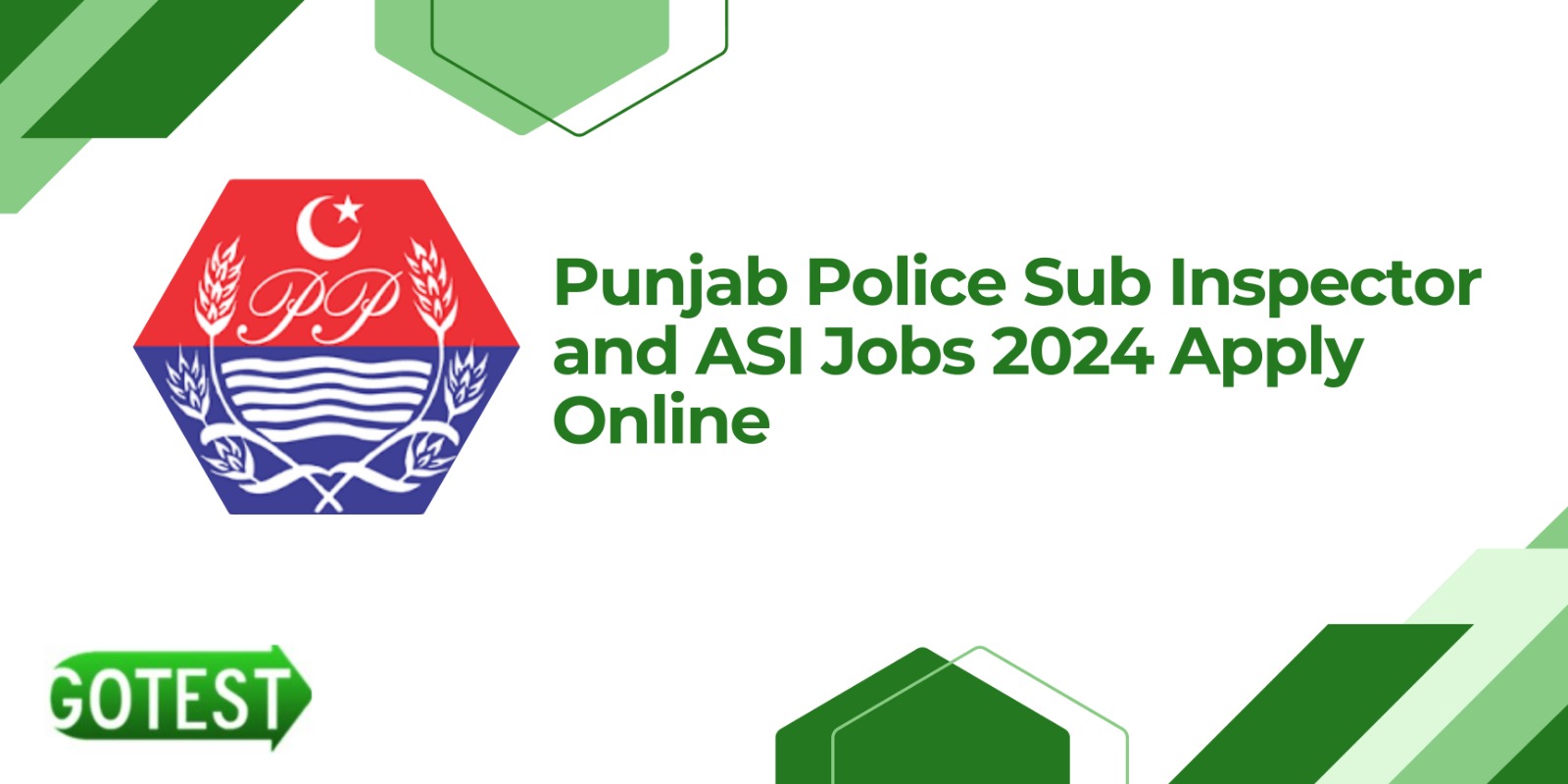 Punjab Police Sub Inspector and ASI Jobs 2024