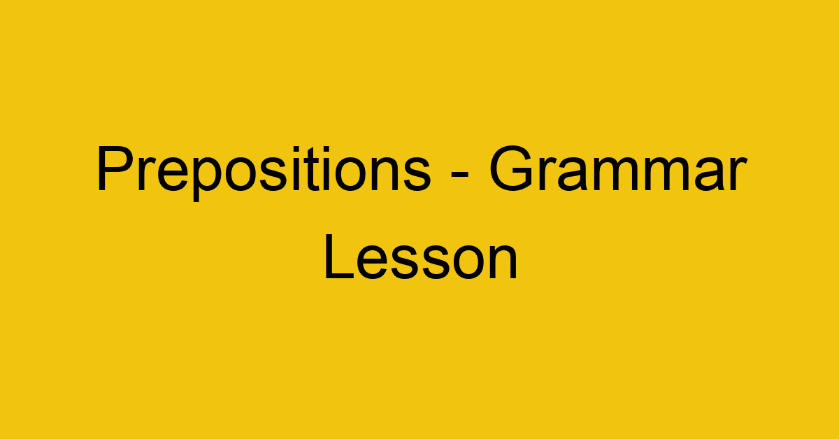 Prepositions fill in the blank Test Online 1