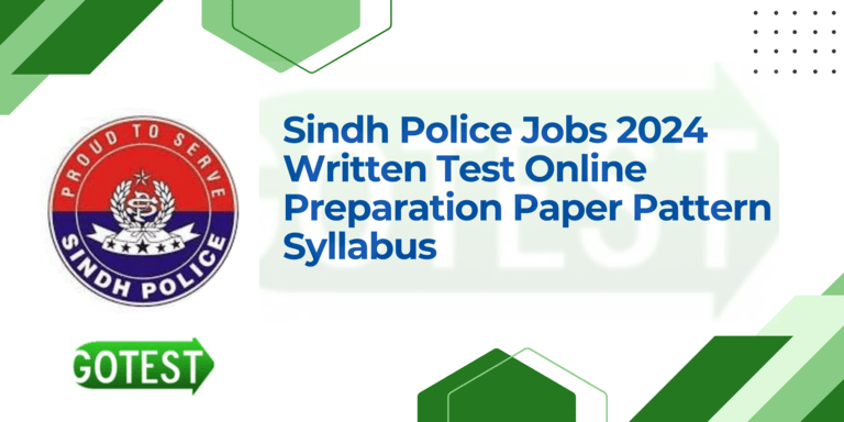 Sindh Police Jobs Written Test Online Preparation