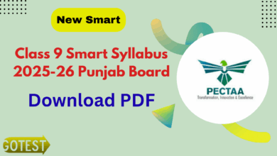9th Class Smart Syllabus 2025-26 PECTAA Punjab – Subject-Wise Reduced PDF 1 9th Class Smart Syllabus 2025-26 Download Online