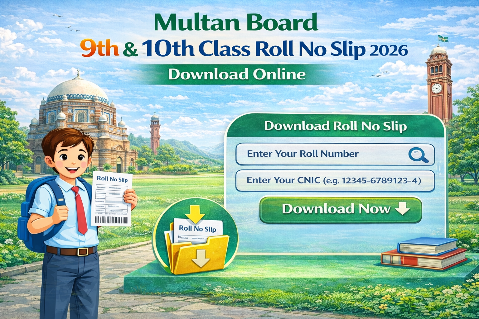 Multan Board 9th & 10th Class Roll No Slip 2026 Download Online 1 Multan Board 9th & 10th Class Roll No Slip 2026 Download Online