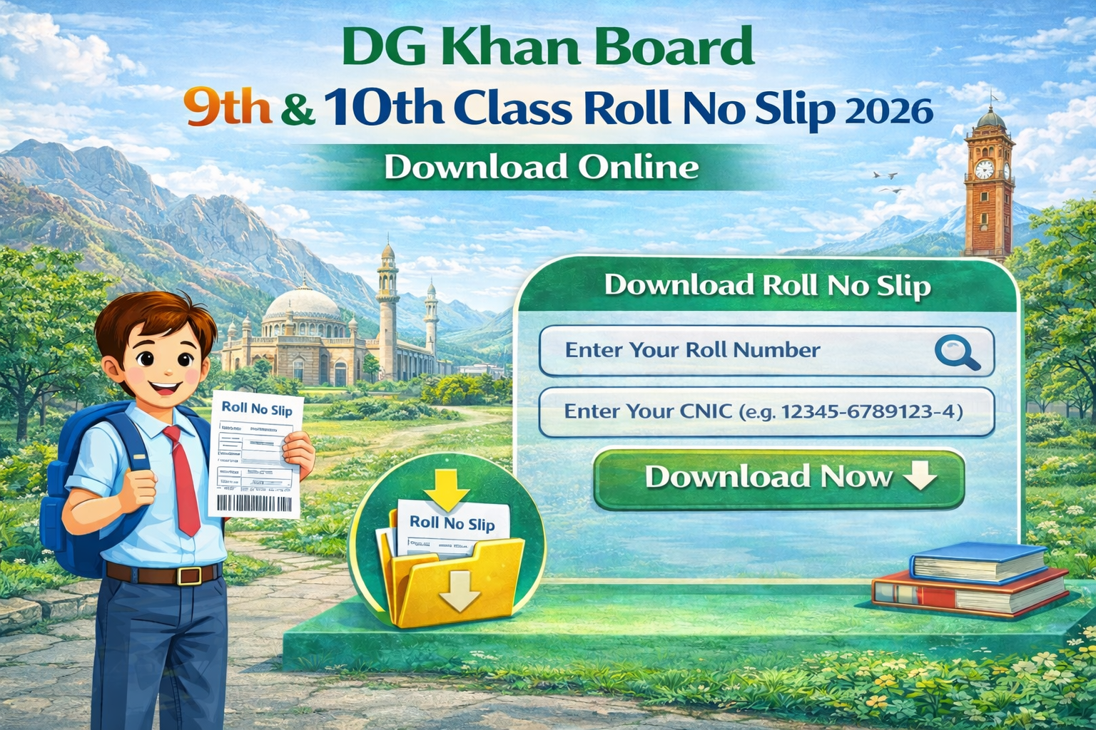 DG Khan Board 9th & 10th Class Roll No Slip 2026 Download Online 1 DG Khan Board 9th & 10th Class Roll No Slip 2026 Download Online