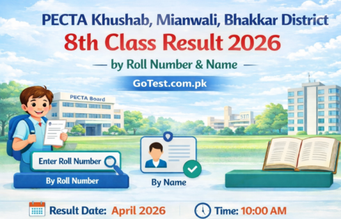 PECTAA Sargodha Board 8th Class Result 2026 Khushab Mianwali Bhakkar District 1 Khushab Mianwali Bhakkar District